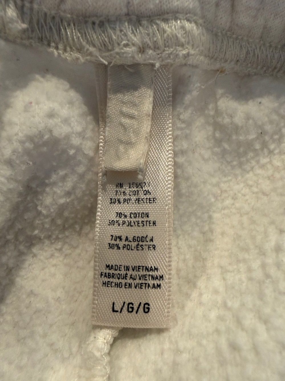 Skims Cotton Fleece Straight Leg Pants in Light Heather Grey Size Large - Picture 3 of 5